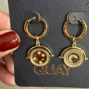 Quay Australia Gold Fashion Dangle Earrings